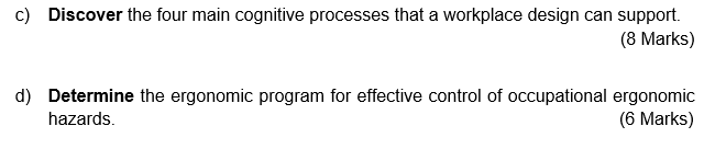 c) Discover the four main cognitive processes