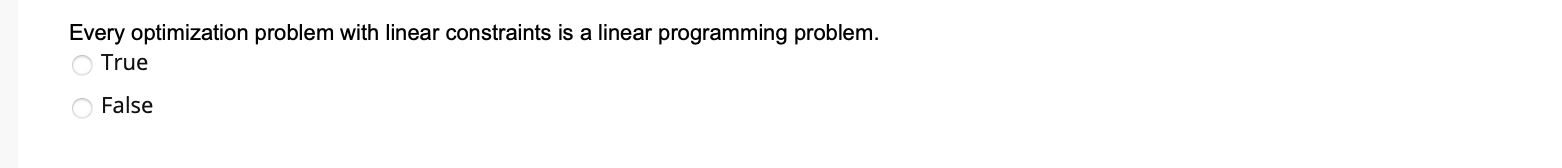 Every optimization problem with linear