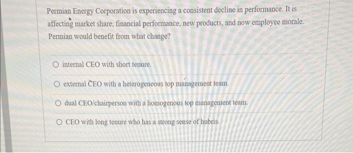 Permian Energy Corporation is experiencing a