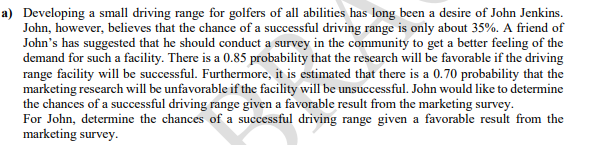 a) Developing a small driving range for golfers
