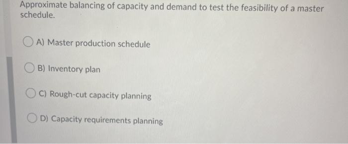 Approximate balancing of capacity and demand to