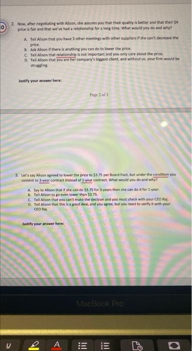 hello, can you answer question 2 and 3 with