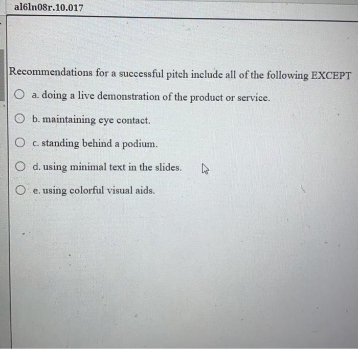 alln08r.10.017 Recommendations for a successful