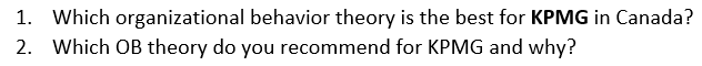1. Which organizational behavior theory is the