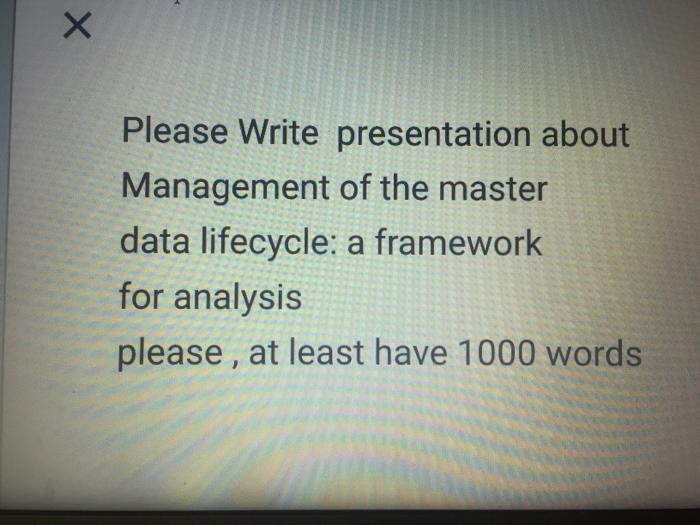 X Please Write presentation about Management of