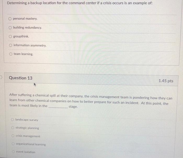 Determining a backup location for the command