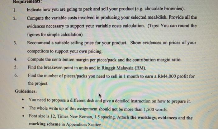 (P3,PLO3) TASK Your task is to plan on a 1 month