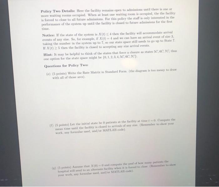 5. (35 points total) Consider a small temporary