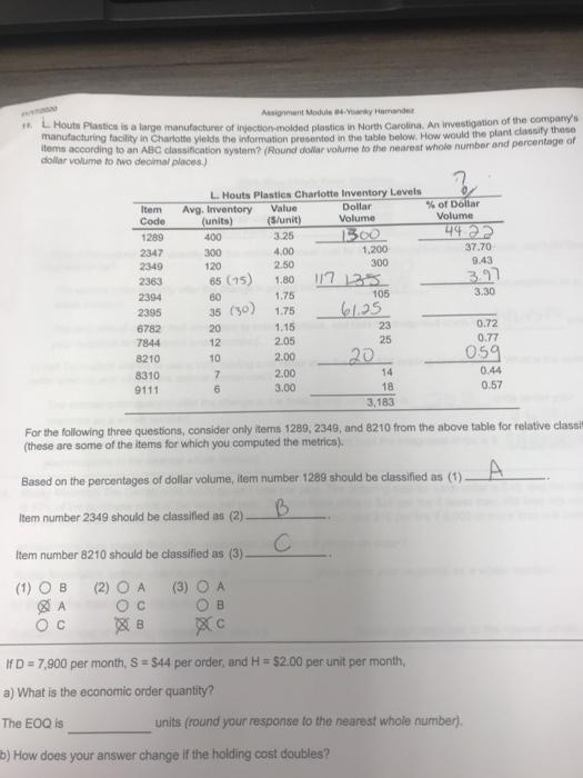 Assignment Module 4 Header ** L. Hot Plastics is