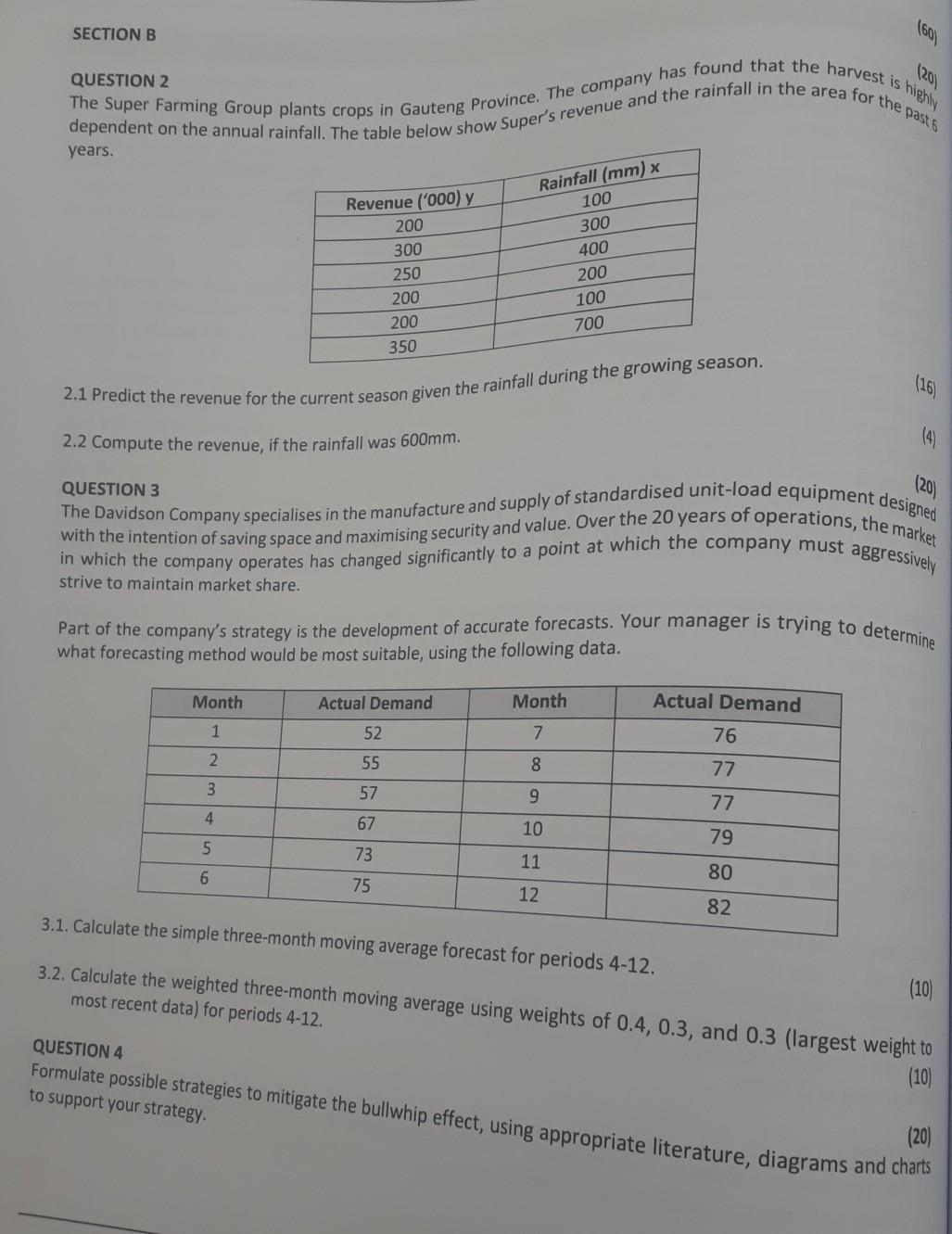 please help with these 20 SECTION B The Super