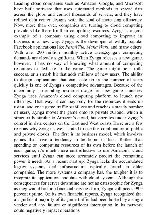 Should Businesses Move to the Cloud? CASE STUDY