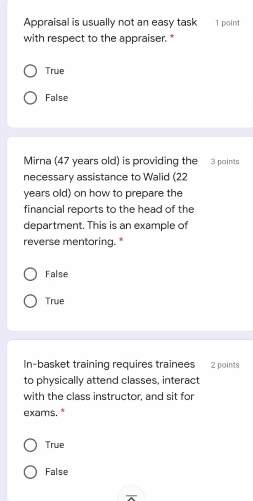 As one of the performance appraisal 2 points