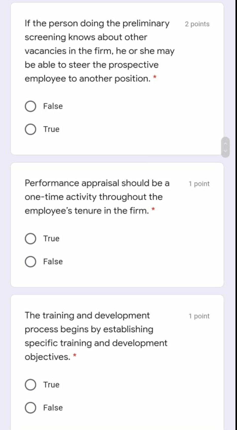 As one of the performance appraisal 2 points