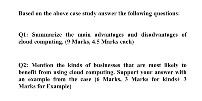 Should Businesses Move to the Cloud? CASE STUDY