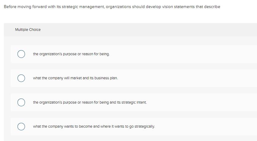 Before moving forward with its strategic