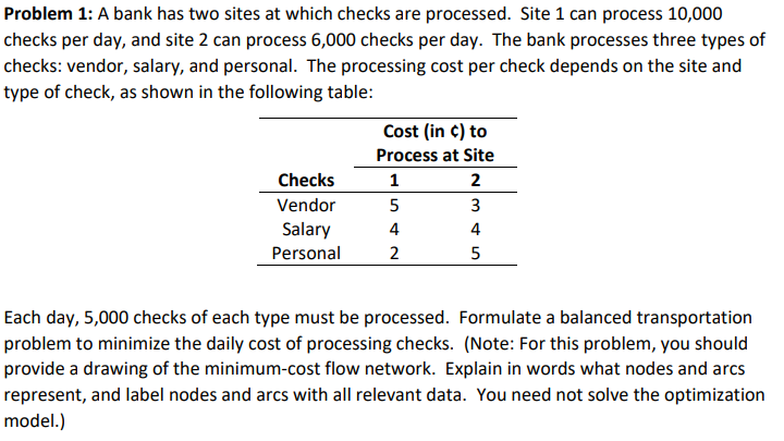 Please show all procedure Problem 1: A bank has