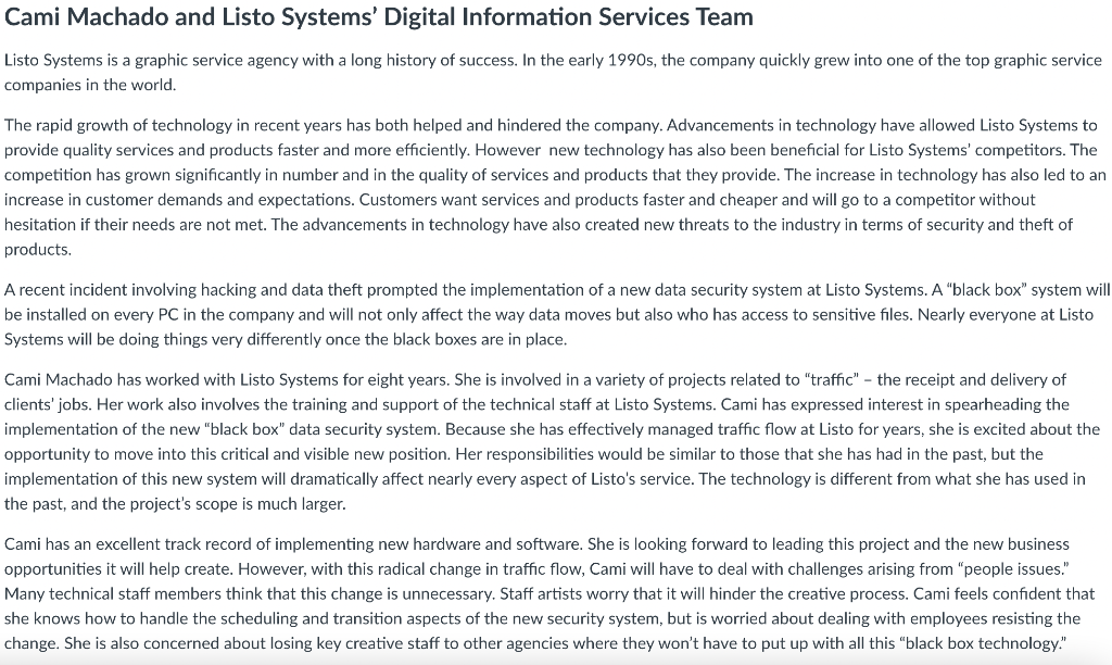 - Define the Context - Define the Key issues or