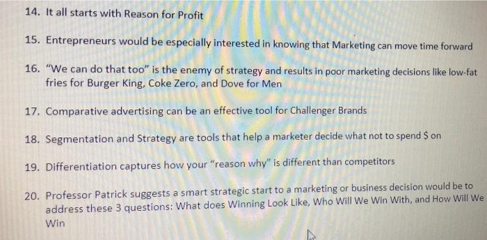 Most are true. identify the 10 statements that