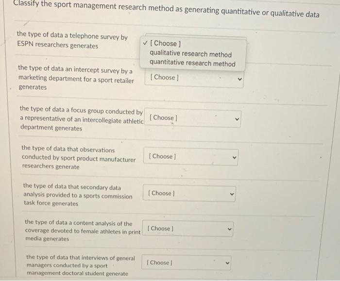 they all have thr same options: qualitive