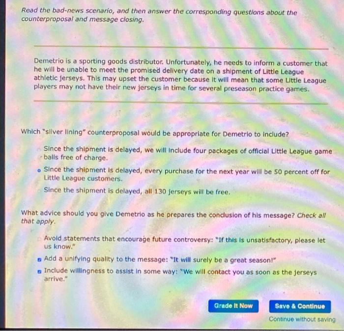 2. Sales Messages The inductive approach is