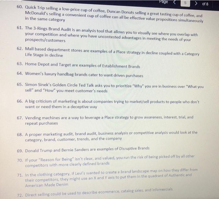 Most are true. identify the 10 statements that