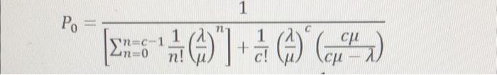 please use the multiple server model formulas.