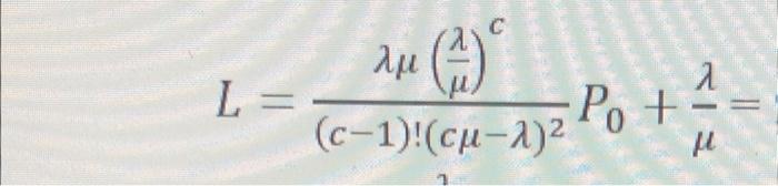 please use the multiple server model formulas.