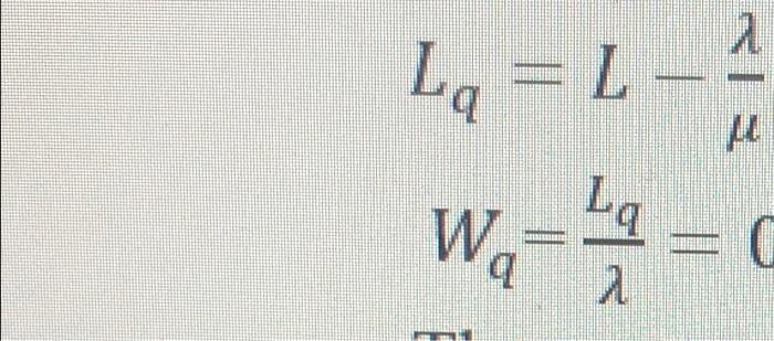 please use the multiple server model formulas.