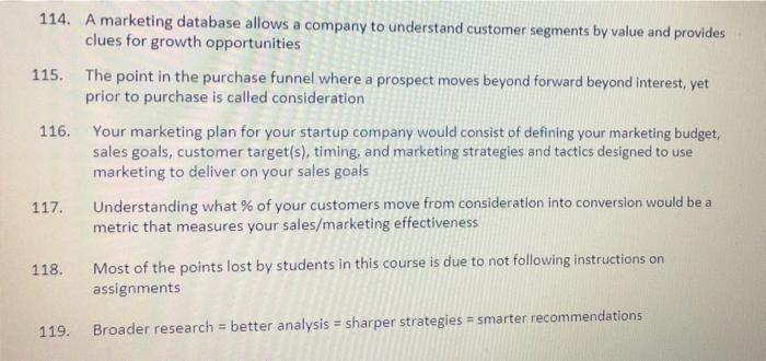 Most are true. identify the 10 statements that