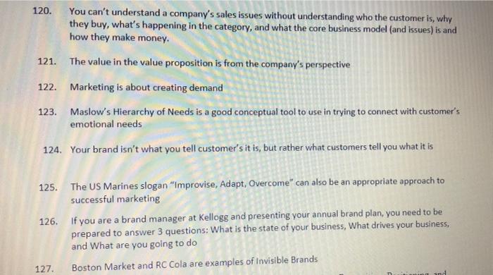 Most are true. identify the 10 statements that