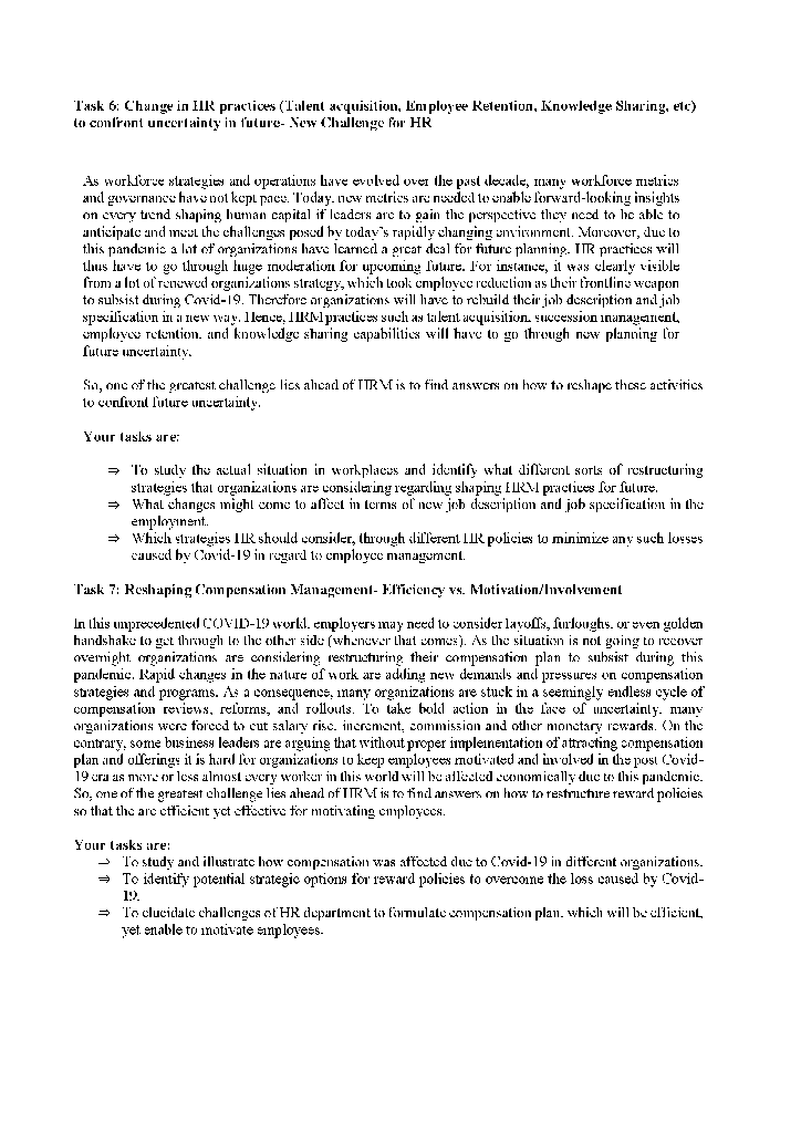 Minimum Words "4000" Task 6: Change in IIR