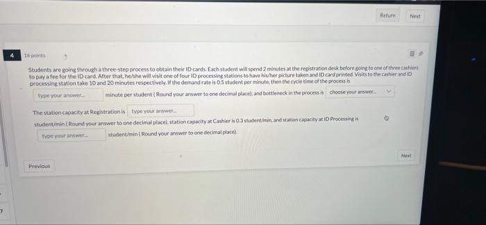 7 16 points B Students are going through a