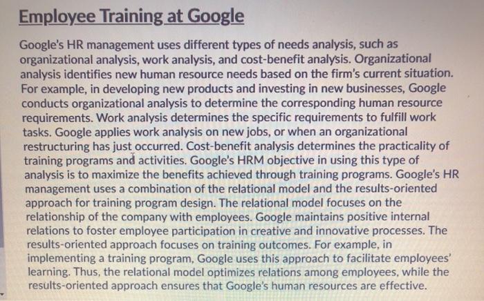 question of human resource management Employee