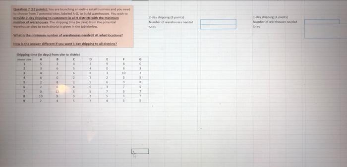 please answer all parts and show your work. thank
