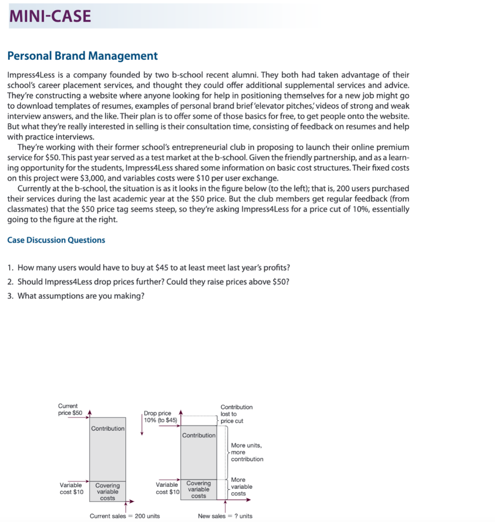 MINI-CASE Personal Brand Management Impress4Less