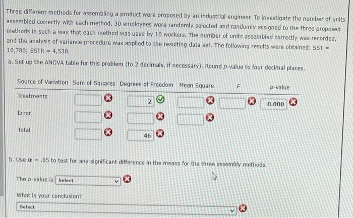 Three different methods for assembling a product