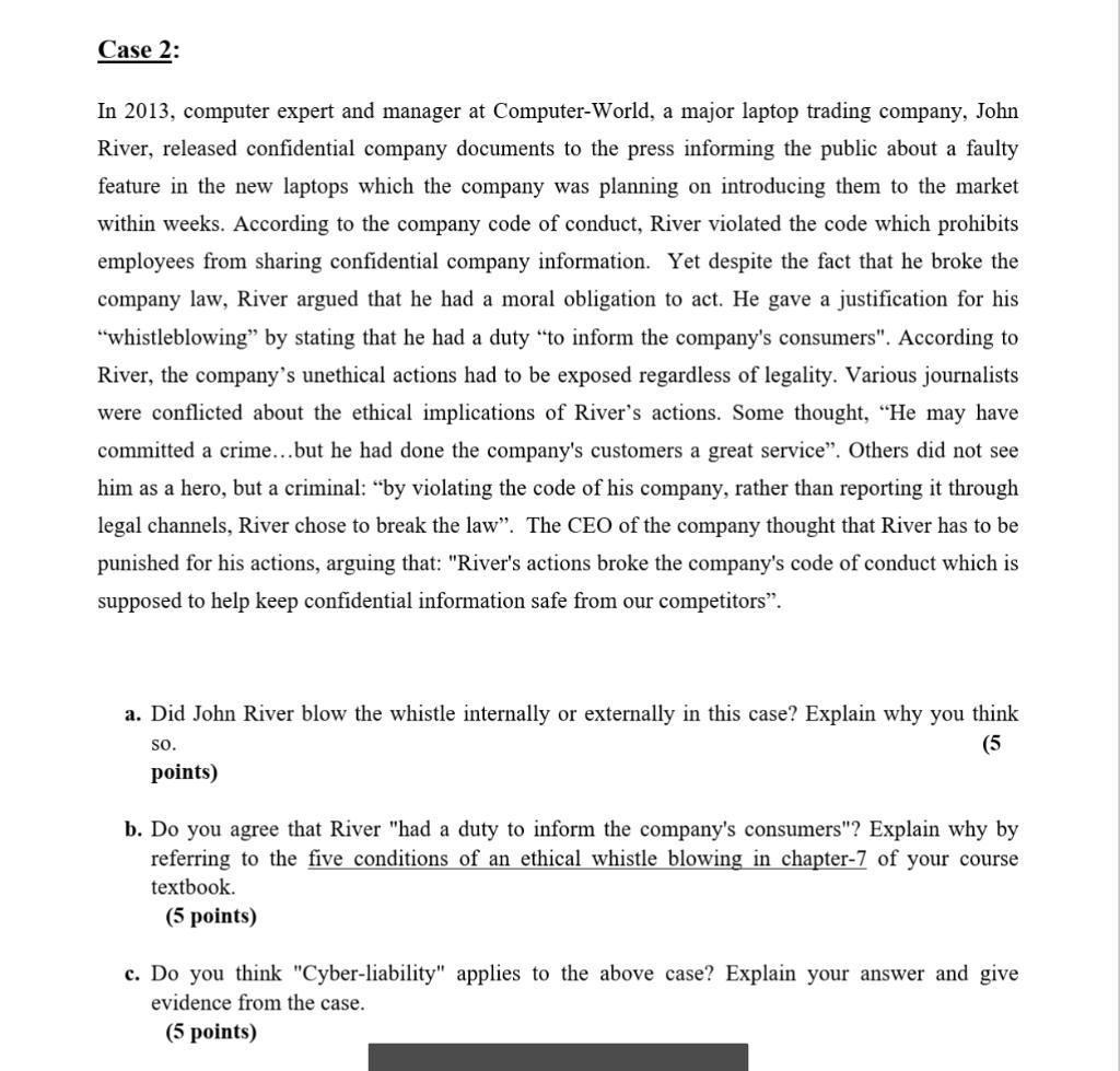 Case 2: In 2013, computer expert and manager at