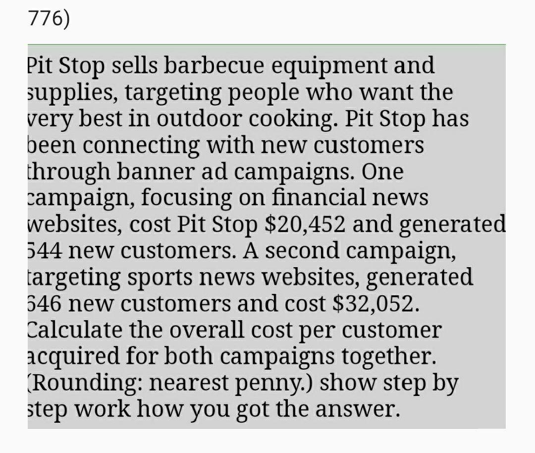 I need the answer as soon as possible 776) Pit