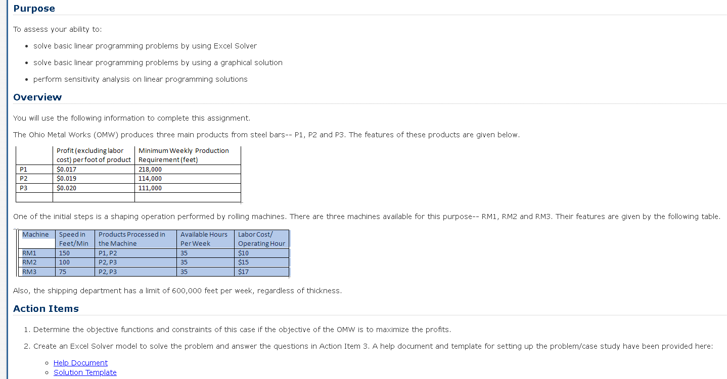 Purpose To assess your ability to: solve basic