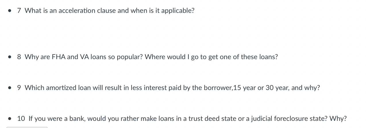 7 What is an acceleration clause and when is it