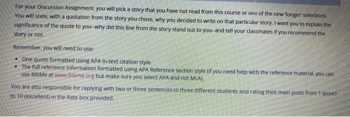 For your Discussion Assignment, you will pick a