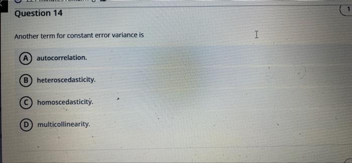 Question 14 Another term for constant error