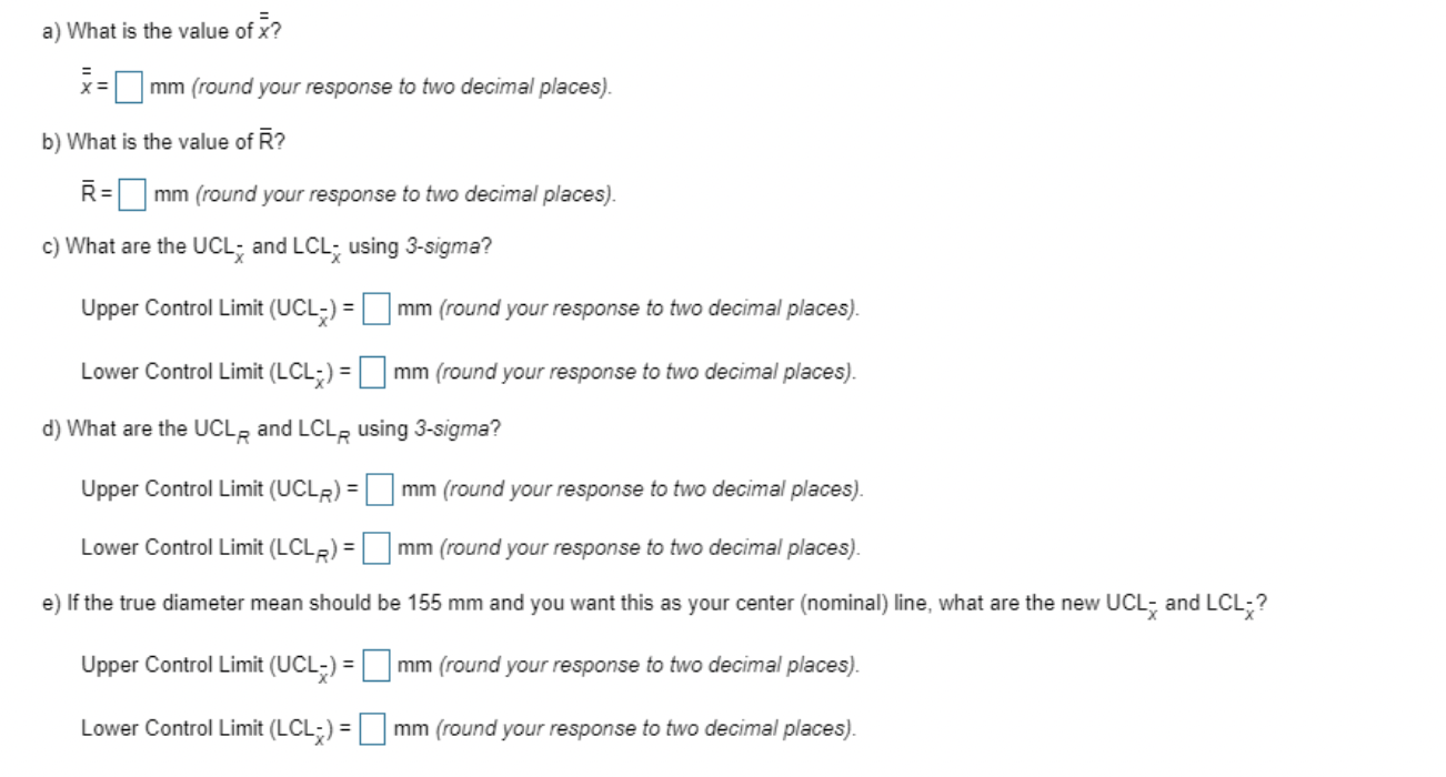 Refer to Table 56.1 - Factors for Computing