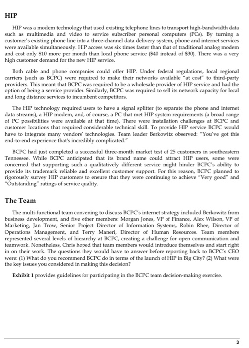 Please read the case in the file BCPC_CASE.pdf