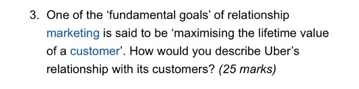 3. One of the 'fundamental goals' of relationship