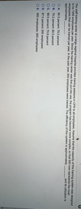 The staff training center at a large regional