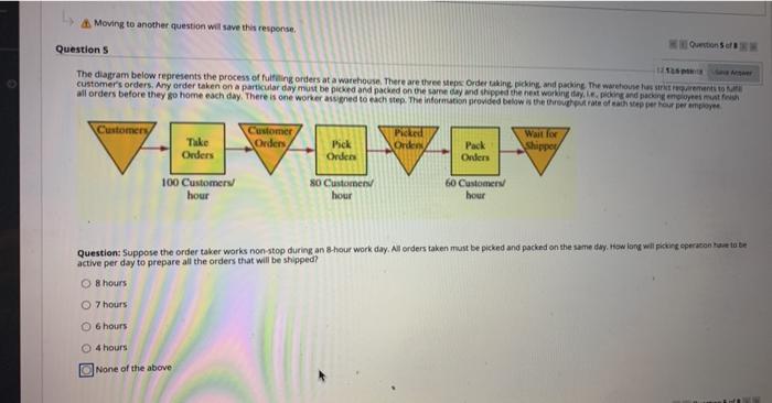 Moving to another question will save this