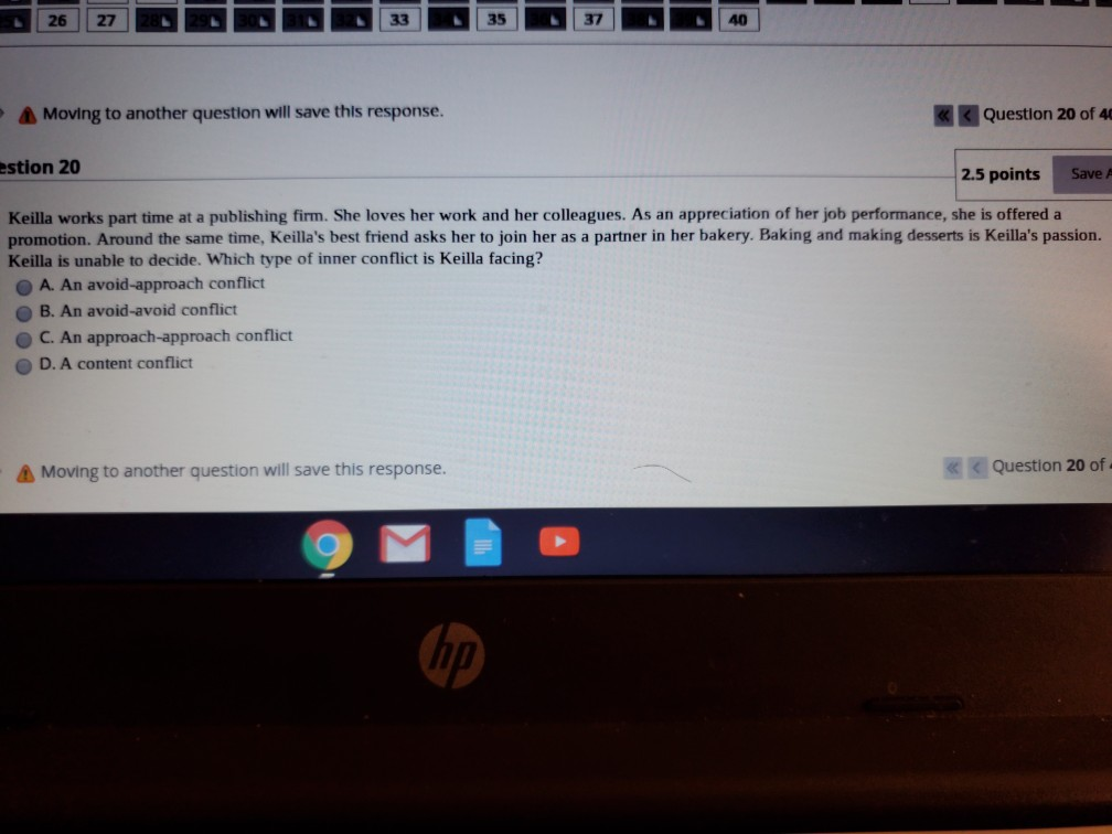 35 37 Moving to another question will save this