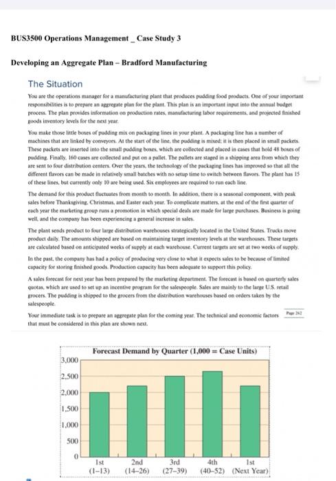 BUS3500 Operations Management Case Study 3