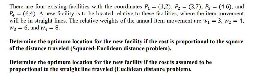 = = There are four existing facilities with the